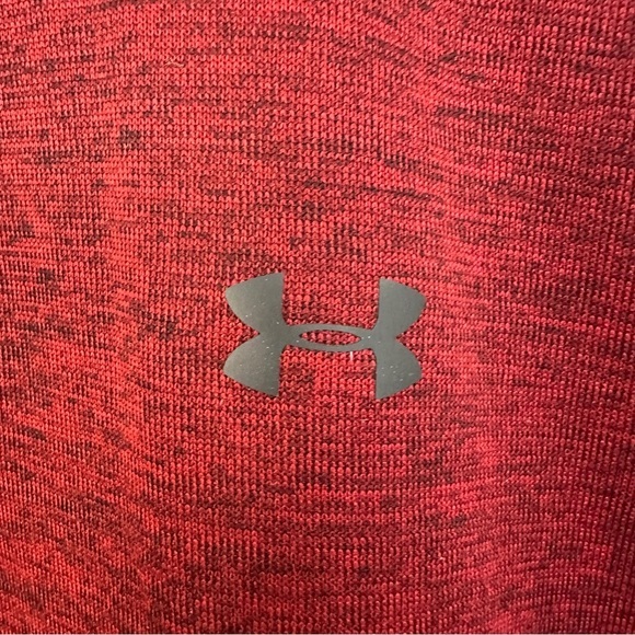 Under Armour Sweater Pullover Mens Size XL 1/4 Zip Storm Red Maroon Burgundy - Picture 5 of 15